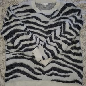 Eyelash Sweatshirt - Zebra Print - Soft!!